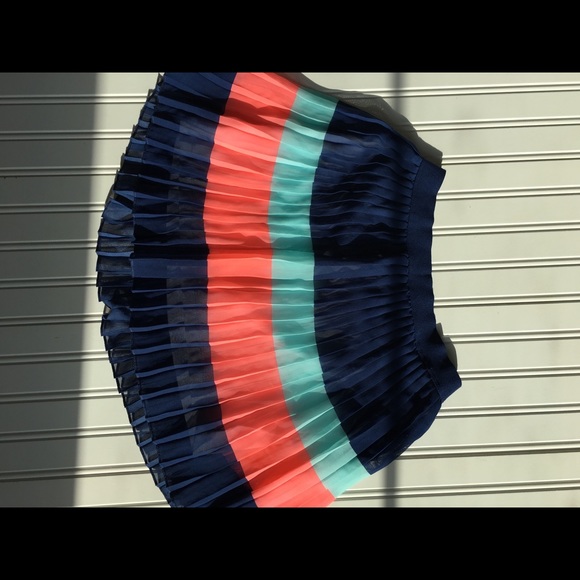 Tommy Hilfiger Navy, Teal and Coral Skirt - Picture 2 of 2